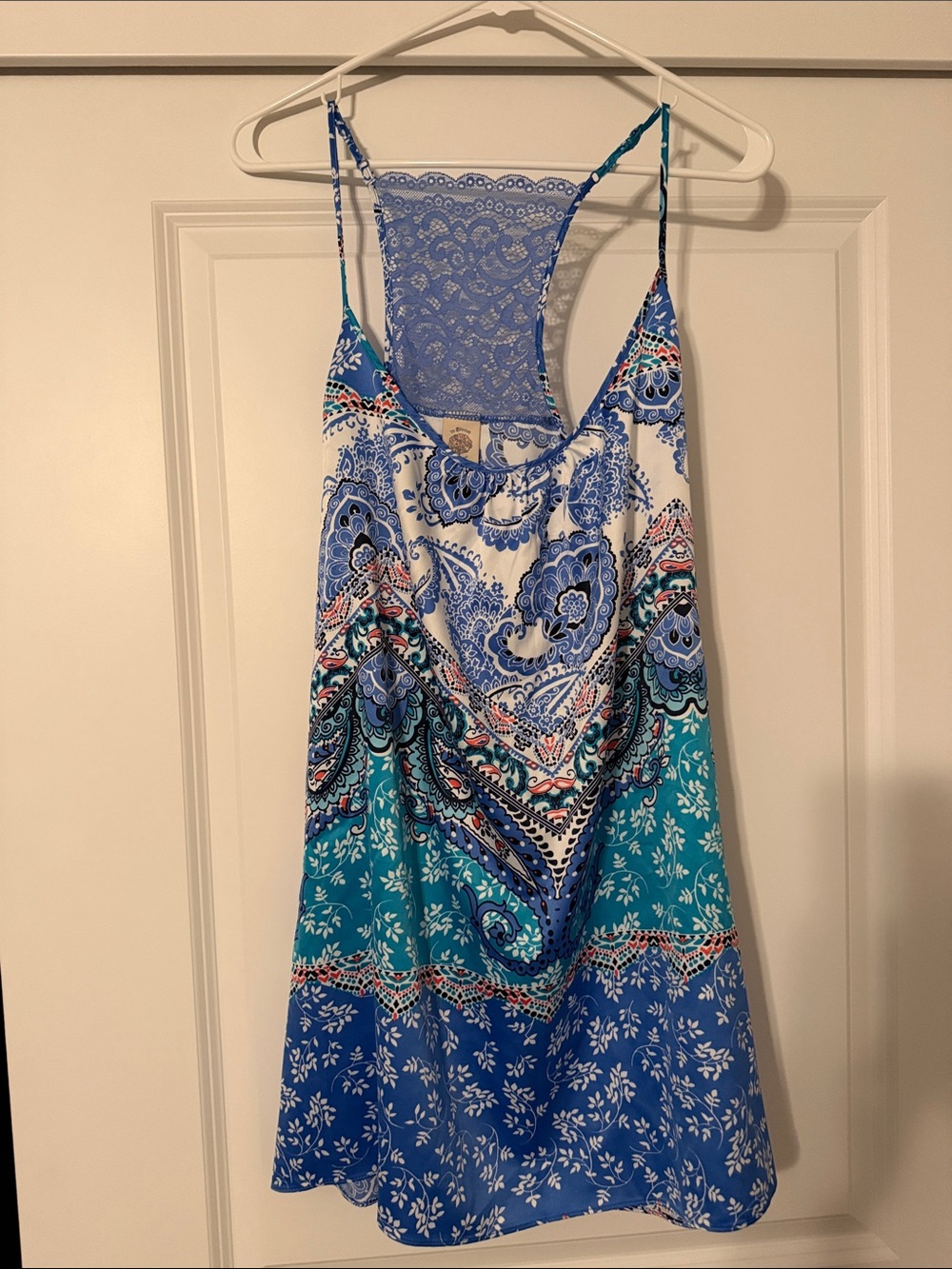 Blue paisley chemise